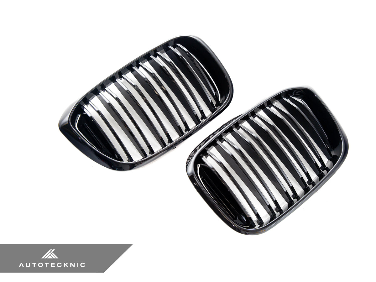 AutoTecknic Dual-Slats Gloss Black Front Grille Set - G01 X3 | G02 X4 Pre-LCI