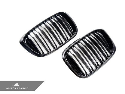 AutoTecknic Dual-Slats Gloss Black Front Grille Set - G01 X3 | G02 X4 Pre-LCI
