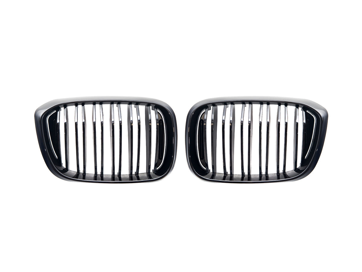 AutoTecknic Dual-Slats Gloss Black Front Grille Set - BMW G01 X3 | G02 X4 Pre-LCI