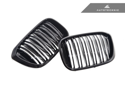 AutoTecknic Dual-Slats Gloss Black Front Grille Set - G01 X3 | G02 X4 Pre-LCI