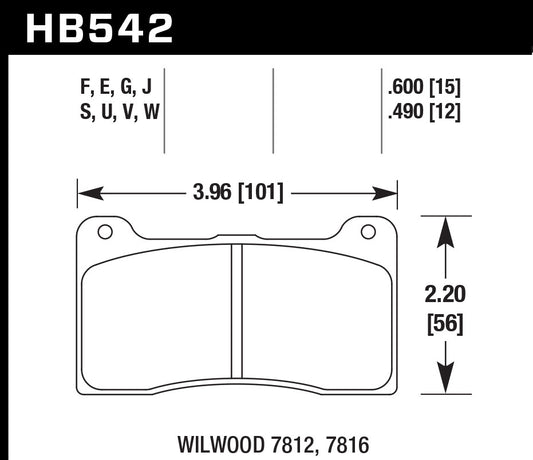 HB542V.490 HAWK BRAKE