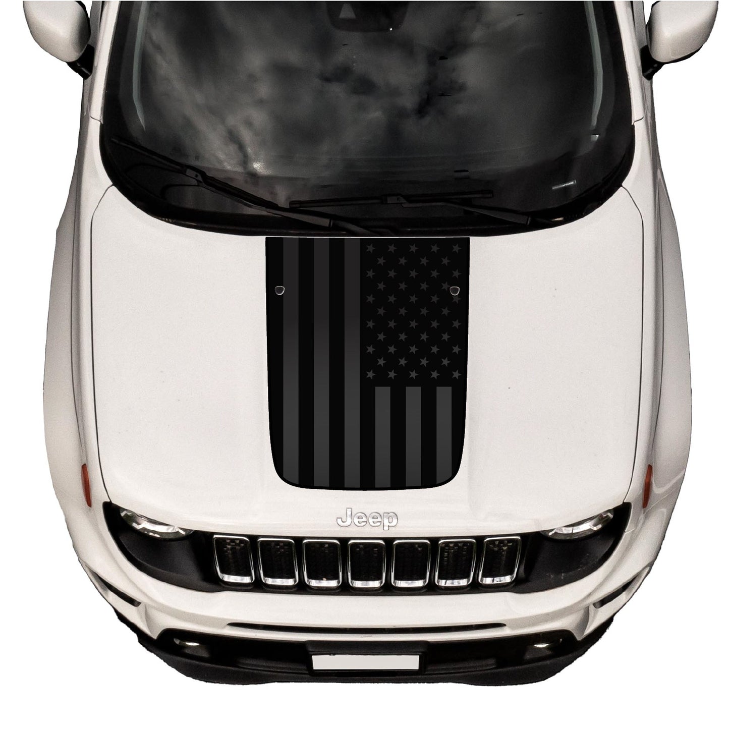 Hood Graphic | Black Flag - fits Jeep Renegade BU 2015-2024