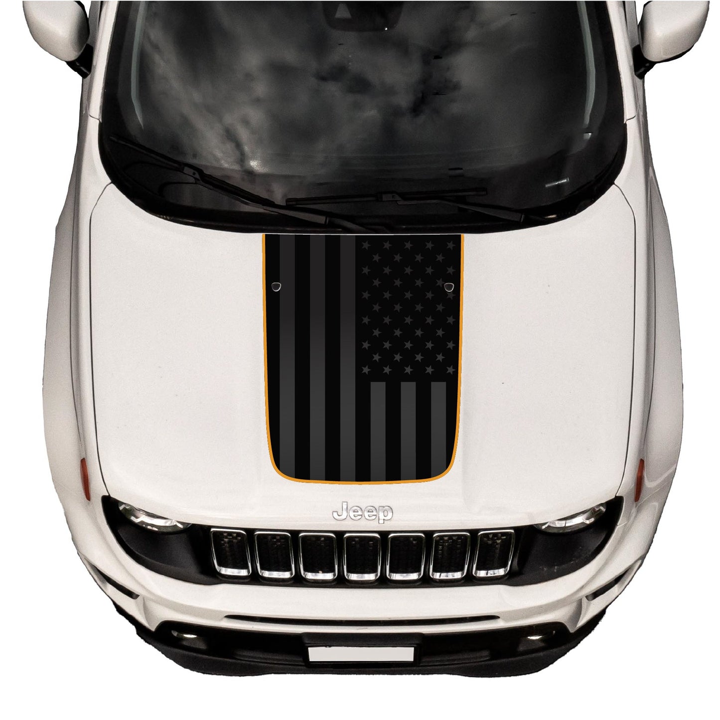 Hood Graphic | Black Flag - fits Jeep Renegade BU 2015-2024