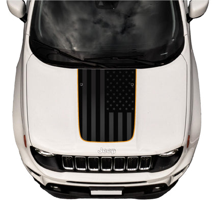 Hood Graphic | Black Flag - fits Jeep Renegade BU 2015-2024