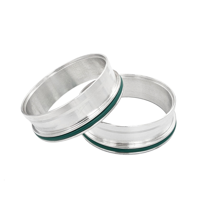 HD Clamp Assembly for 4.000" OD Tubing - Black Clamp, Aluminum Flanges