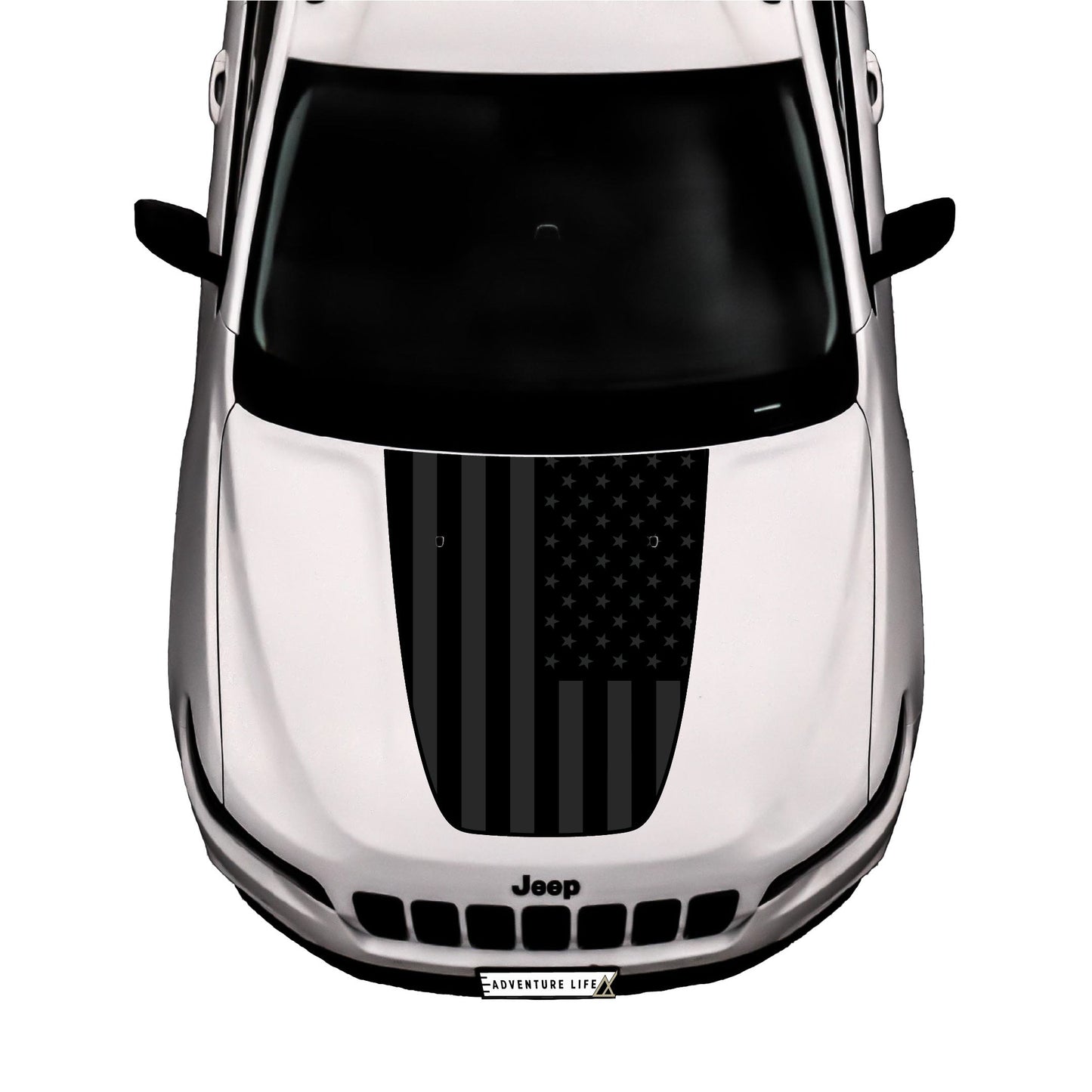Hood Graphic for Cherokee | Black Flag - fits Jeep Cherokee KL 2014-2021