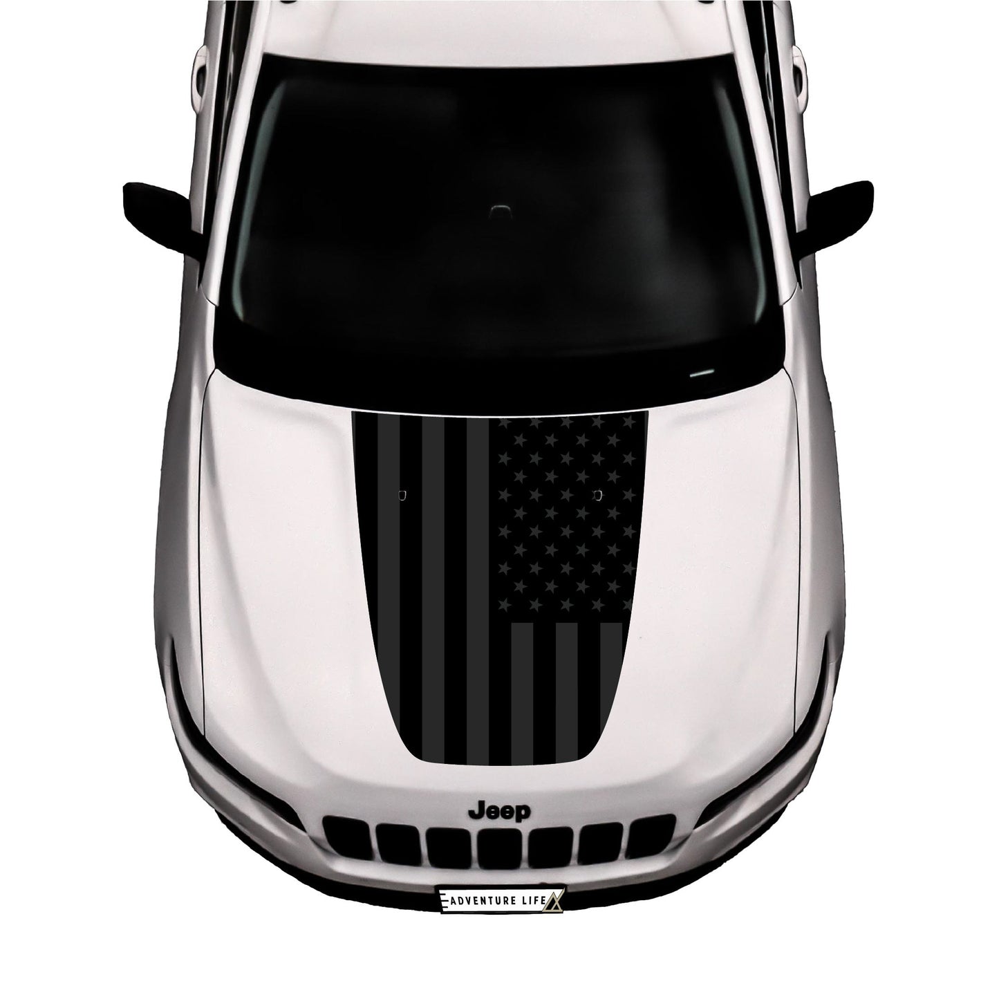 Hood Graphic for Cherokee | Black Flag - fits Jeep Cherokee KL 2014-2021