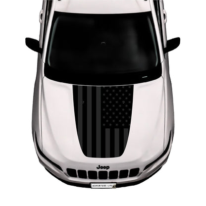 Hood Graphic for Cherokee | Black Flag - fits Jeep Cherokee KL 2014-2021