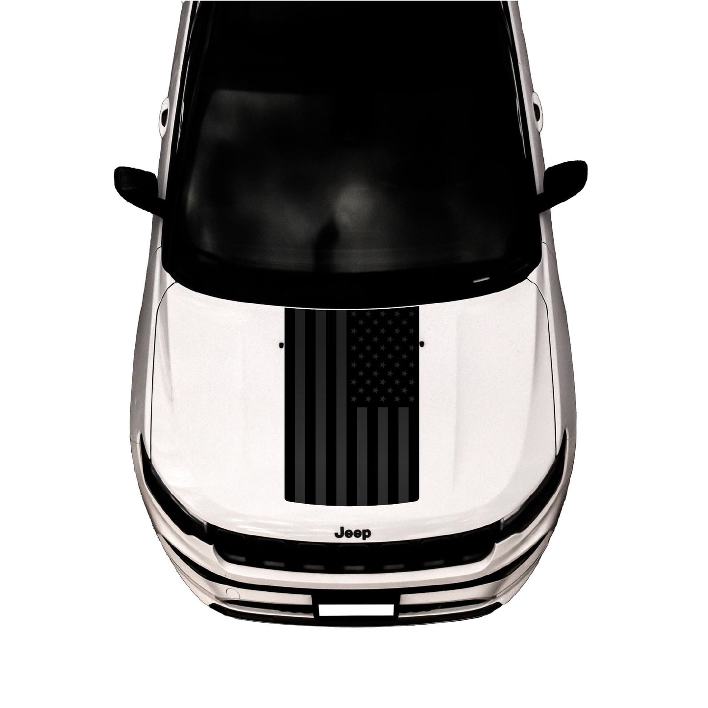 Hood Graphic for Compass | Black Flag - fits Jeep Compass MP 2017-2024