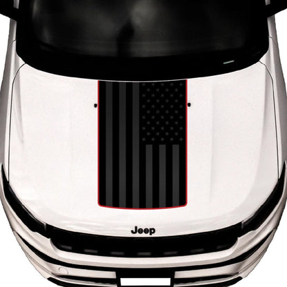 Hood Graphic for Compass | Black Flag - fits Jeep Compass MP 2017-2024