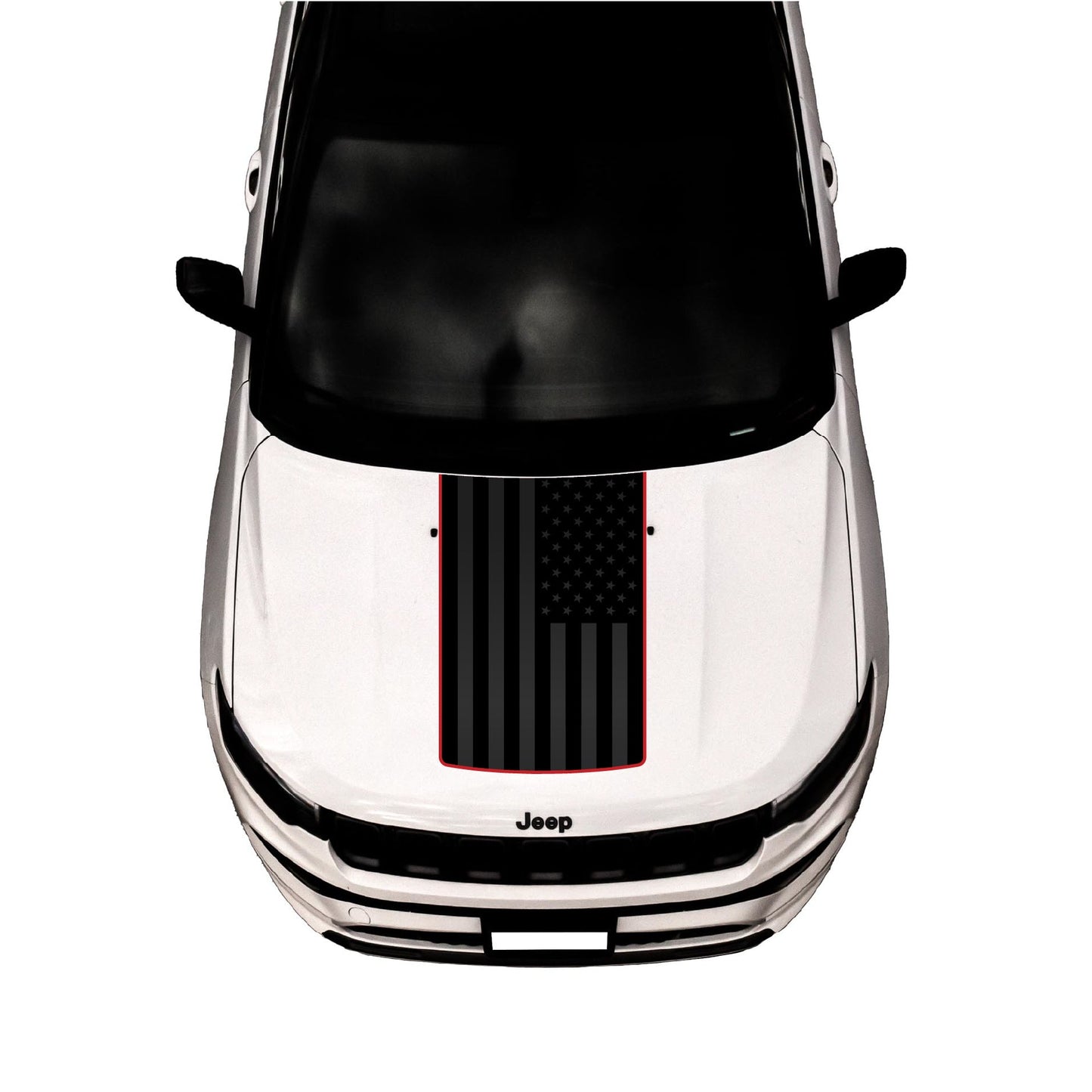 Hood Graphic for Compass | Black Flag - fits Jeep Compass MP 2017-2024