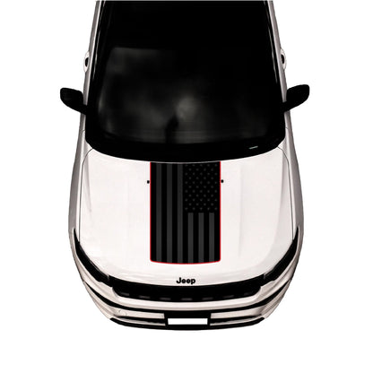 Hood Graphic for Compass | Black Flag - fits Jeep Compass MP 2017-2024
