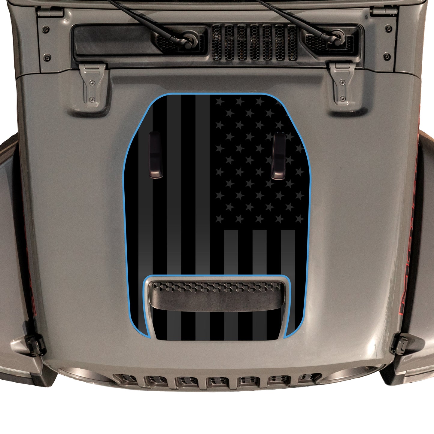 Hood Graphic for Wrangler 392 | Black Flag