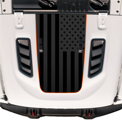 Hood Graphic for RUBICON | Black Flag - fits Wrangler JL & Gladiator JT
