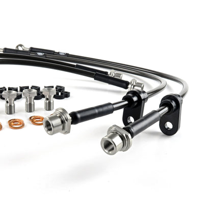 HEL Performance Brake Lines for Volvo 480 1.7 Rear Drums 1987-1996, Stainless Steel Braided