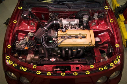 Acura Integra DC (1994-2001) Titanium Partial Engine Bay Kit