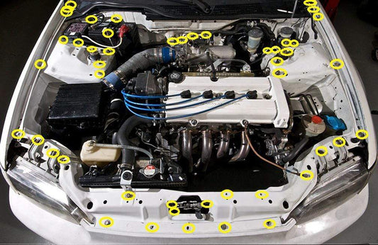 Honda Civic EG (1992-1995) Titanium Full Engine Bay Kit