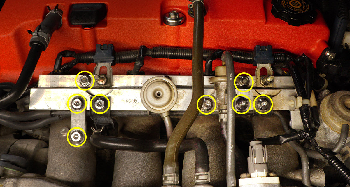Titanium Hardware Fuel Rail Kit - F20C | F22C1 Engine