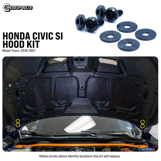Titanium Hardware Hood Kit - Honda Civic Si (2016-2021)