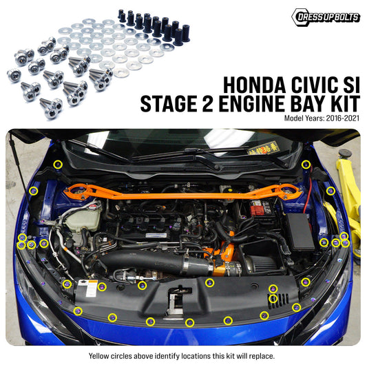 Stage 2 Titanium Hardware Engine Bay Kit - Honda Civic Si (2016-2021)