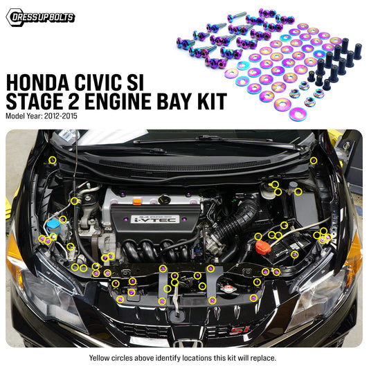 Stage 2 Titanium Hardware Engine Bay Kit - Honda Civic Si (2012-2015)