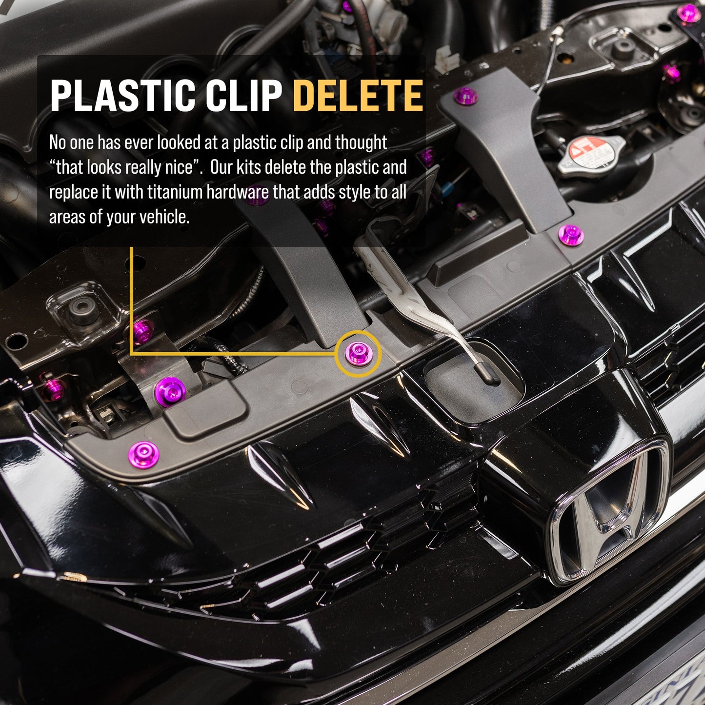 Titanium Hardware Plastic Clip Delete Kit - Honda Civic Si (2012-2015)