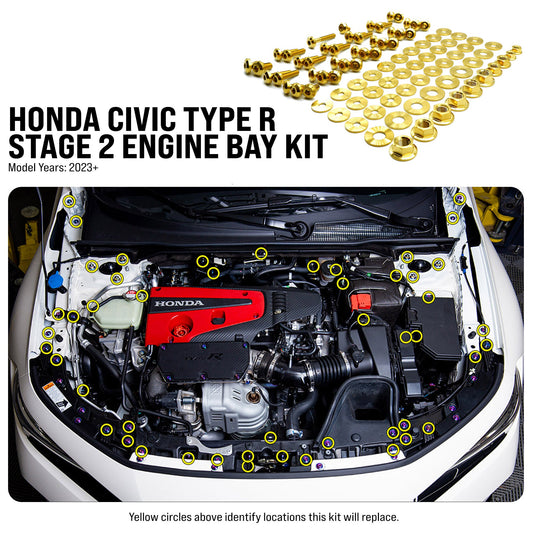 Stage 2 Titanium Hardware Engine Bay Kit - Honda Civic Type R (2023+)