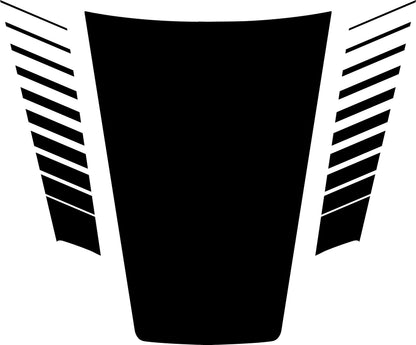 Hood Strobe Stripes And Center Decal Cover for 2023-2024 Dodge Hornet