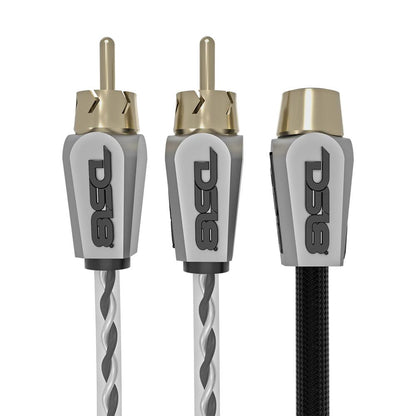 Level 3 RCA 100% Copper OFC Y Connector  2 FEMALE to 1 MALE - BLACK - RED