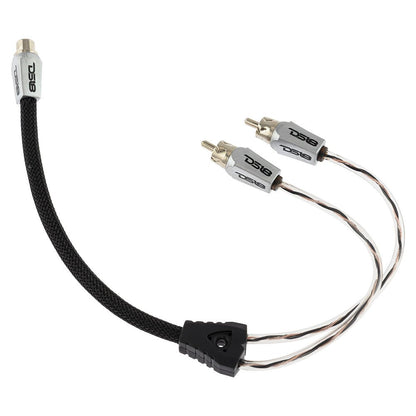 Level 3 RCA 100% Copper OFC Y Connector 1 FEMALE to 2 MALE - BLACK - RED