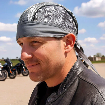 Hot Leathers Indian Chief Lightweight Gray Headwrap HWH1077