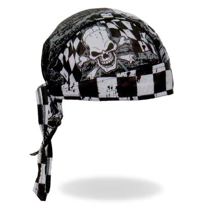 Hot Leathers Checkered Flags Lightweight Headwrap HWH1115