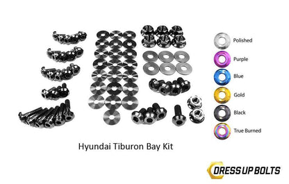 Hyundai Tiburon (2003-2008) Titanium Dress Up Bolts Engine Bay Kit