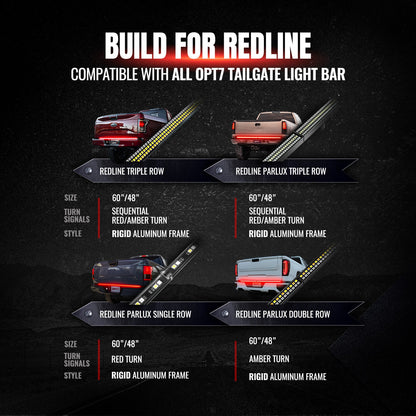 OPT7 Redline 4.9ft Hardwire Harness Kit for Tailgate Light Bars