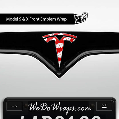 Hawaiian Tesla Emblem Decals (Front + Back) | Model X