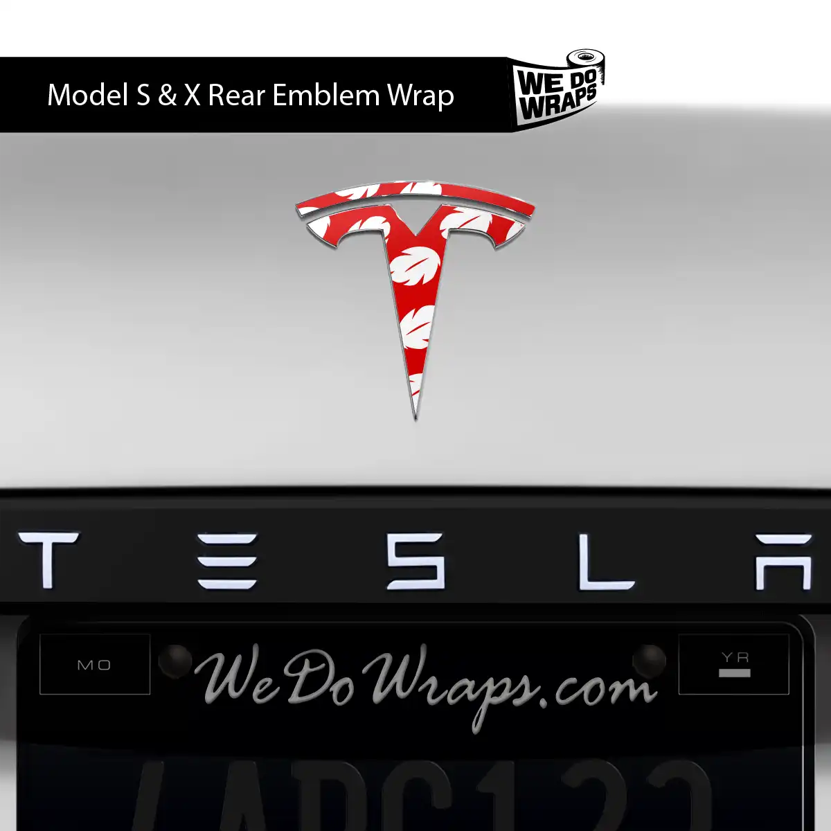 Hawaiian Tesla Emblem Decals (Front + Back) | Model X