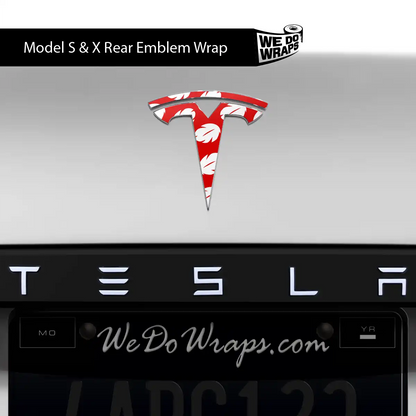 Hawaiian Tesla Emblem Decals (Front + Back) | Model X