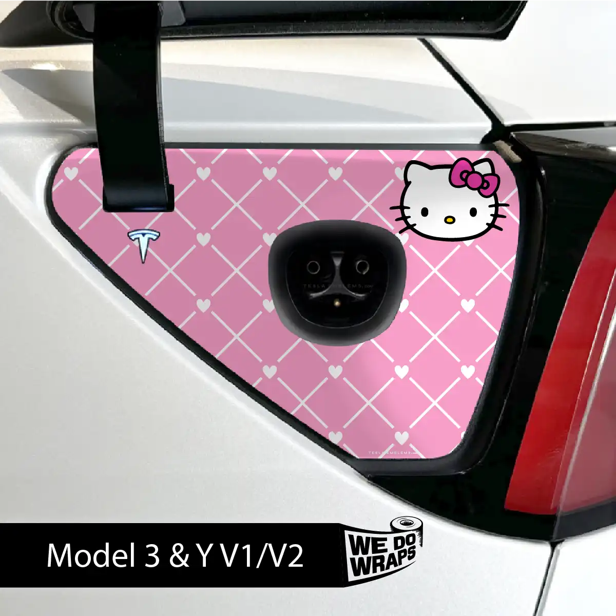 Sweet Kitty Tesla Charge Port Wrap | Model 3