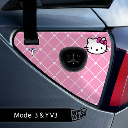 Sweet Kitty Tesla Charge Port Wrap | Model Y