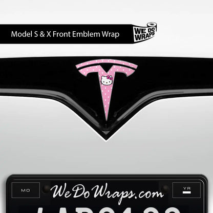Sweet Kitty Tesla Emblem Decals (Front + Back) | Model S