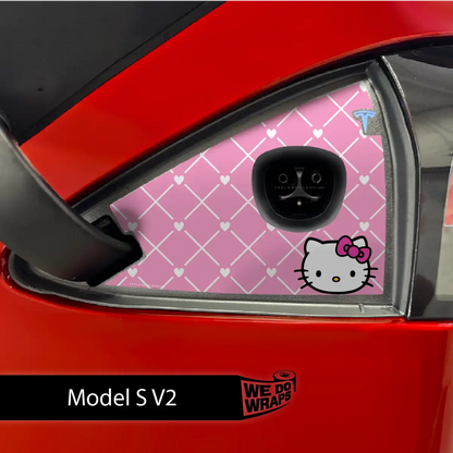 Sweet Kitty Tesla Charge Port Wrap | Model S