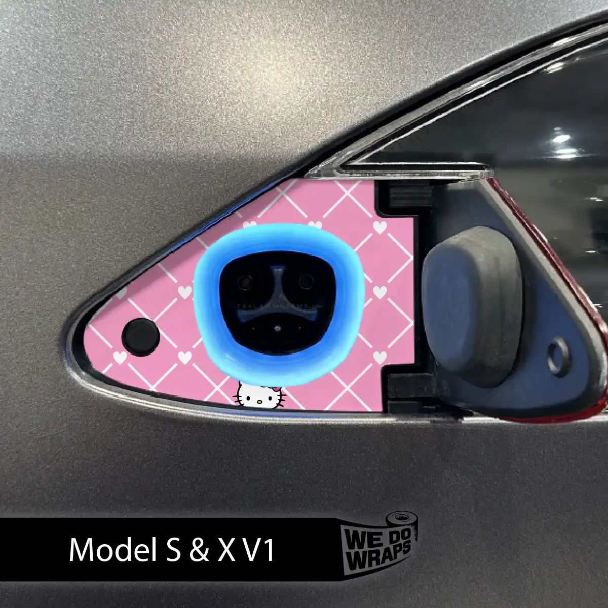Sweet Kitty Tesla Charge Port Wrap | Model X
