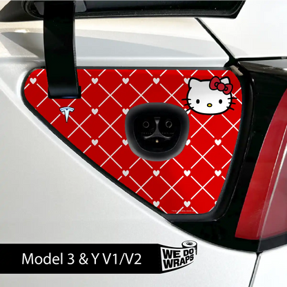 Sweet Kitty Tesla Charge Port Wrap | Model Y