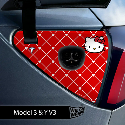 Sweet Kitty Tesla Charge Port Wrap | Model 3