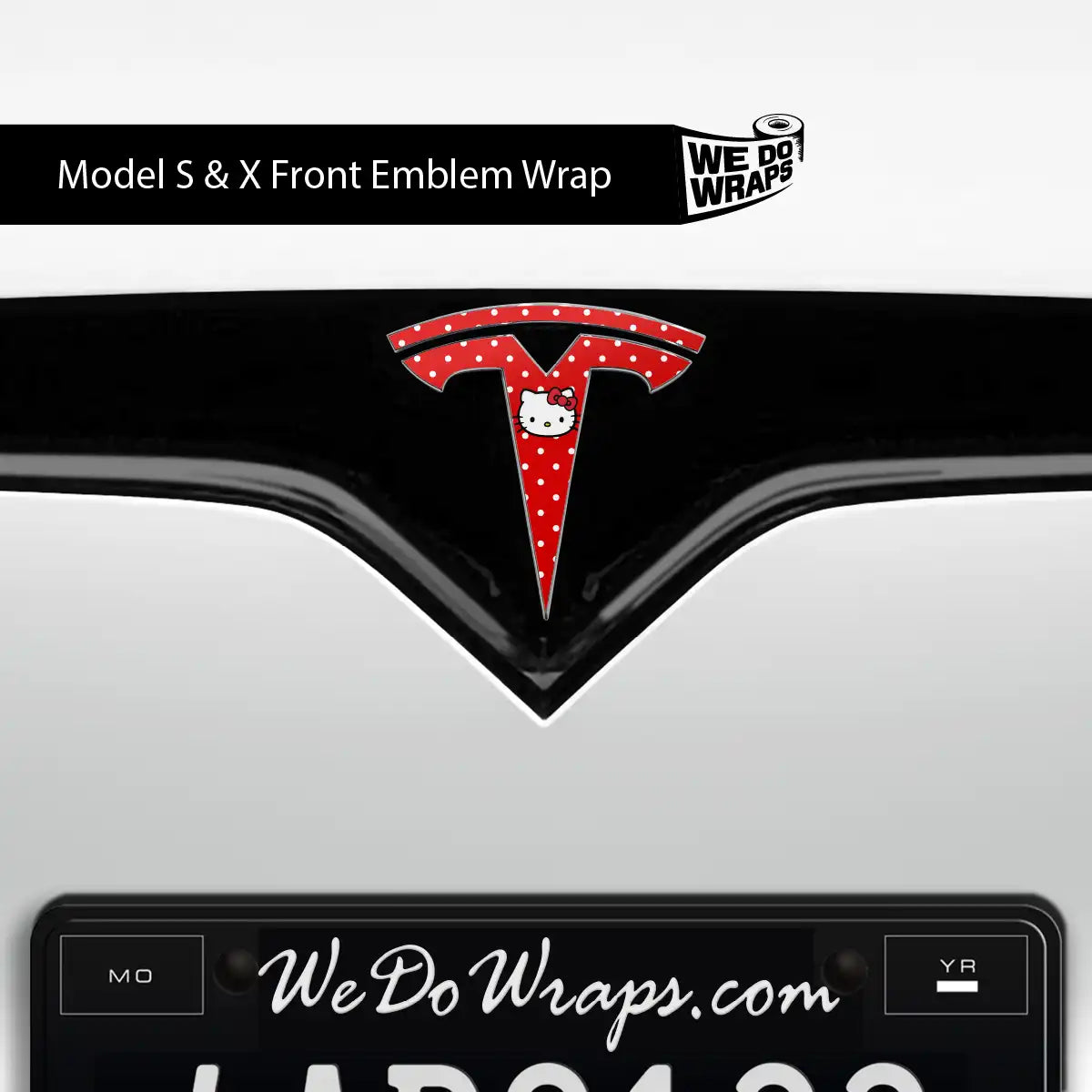 Sweet Kitty Tesla Emblem Decals (Front + Back) | Model S