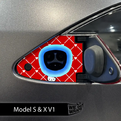 Sweet Kitty Tesla Charge Port Wrap | Model S