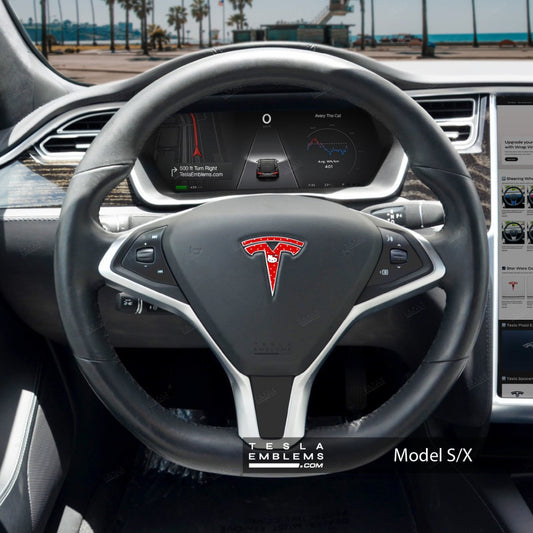 Hello Kitty Tesla Steering Wheel Emblem Decal | Model X