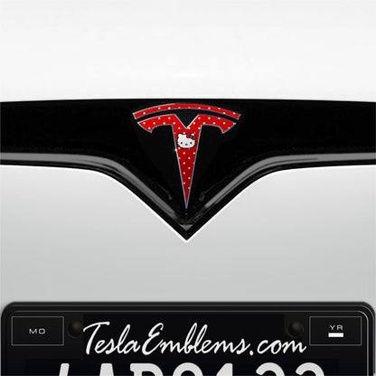 Hello Kitty Tesla Emblem Decals (Front + Back) | Model X
