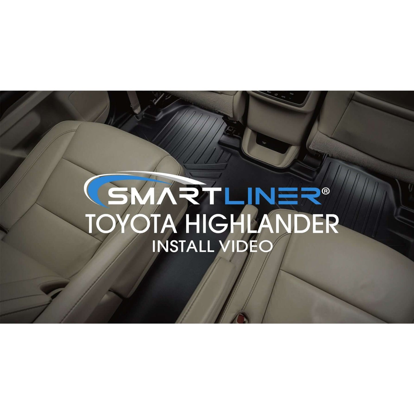 SMARTLINER Custom Fit Floor Liners For 2014-2019 Toyota Highlander Hybrid (with 2nd Row Bucket Seat)