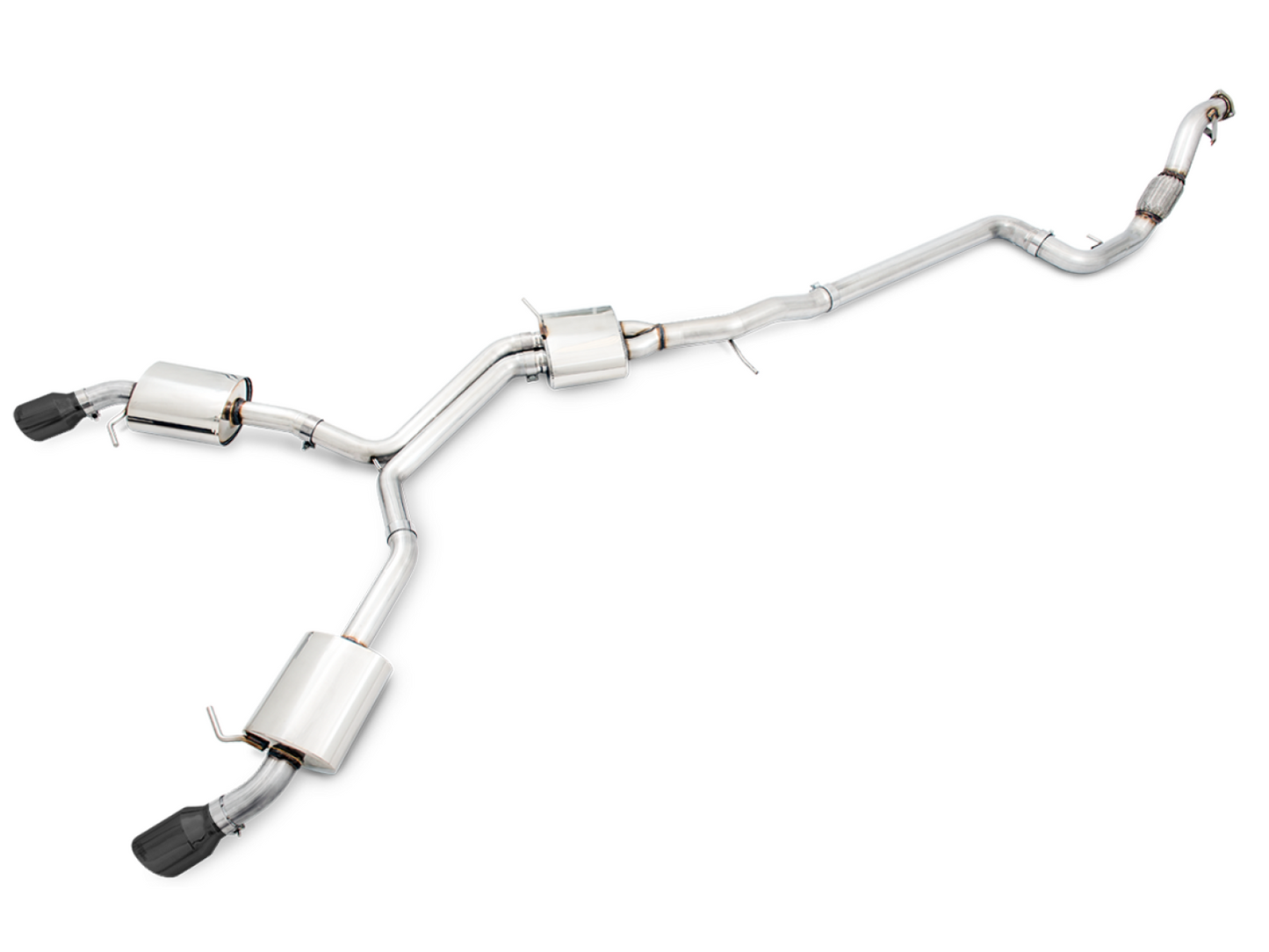 AWE Tuning Touring Edition Exhaust for B9 A5, Dual Outlet - Diamond Black Tips (includes DP) 3015-33090